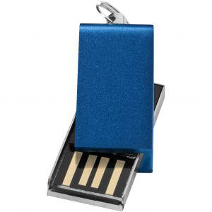 Mini Rotate fém pendrive, kék, 4GB (raktári)